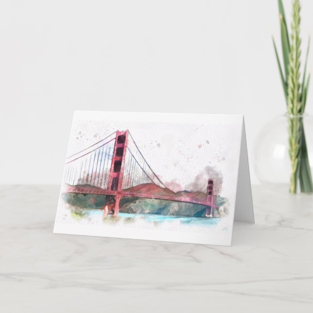 Carte San Francisco, CA - Golden Gate Bridge Card (Devant)