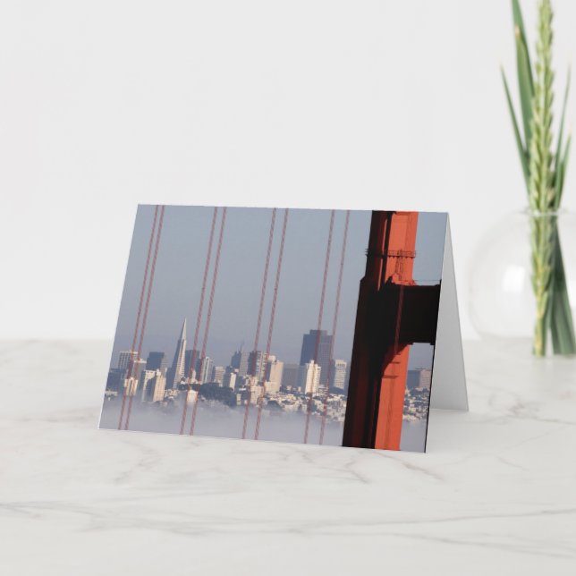 Carte San Francisco Skyline from Golden Gate Bridge. (Devant)