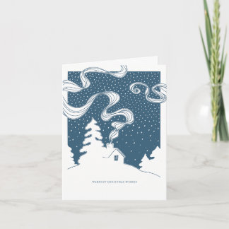 Carte Sanctuaire enneigé - Vœux chaleureux de Noël