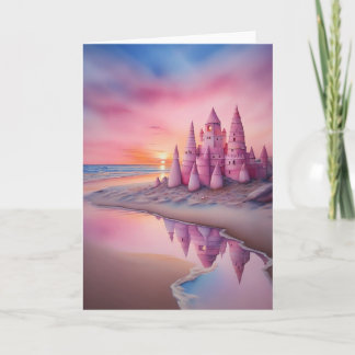 Carte Sandcastle Dreams coucher de soleil