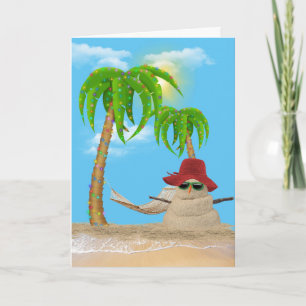 Carte Sandman De Noël Avec Palmiers