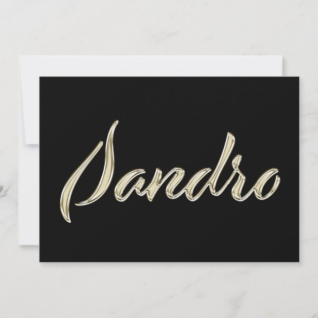 Carte Sandro White Gold Handwriting (Devant)