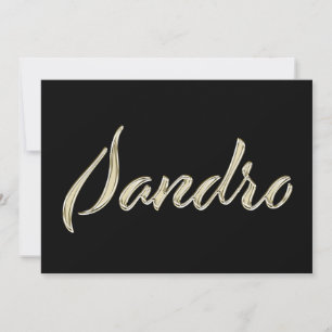 Carte Sandro White Gold Handwriting