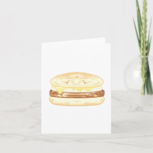 Carte Sandwich À La Saucisse, Aux Oeufs Et Au Fromage