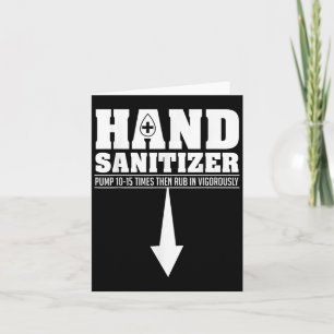Carte Sanitizer à la main Funny Sarcastique Adulte Humou