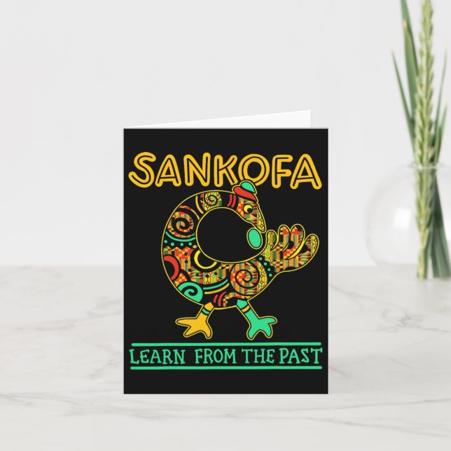 Carte Sankofa African Bird Black History Mois Juneteent (Devant)