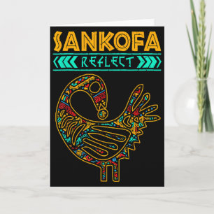 Carte Sankofa Histoire Noire Afro Africaine Fierté Homme