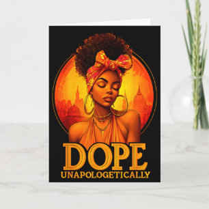 Carte Sans excuses Histoire Noire Fille Afro Mélanine W