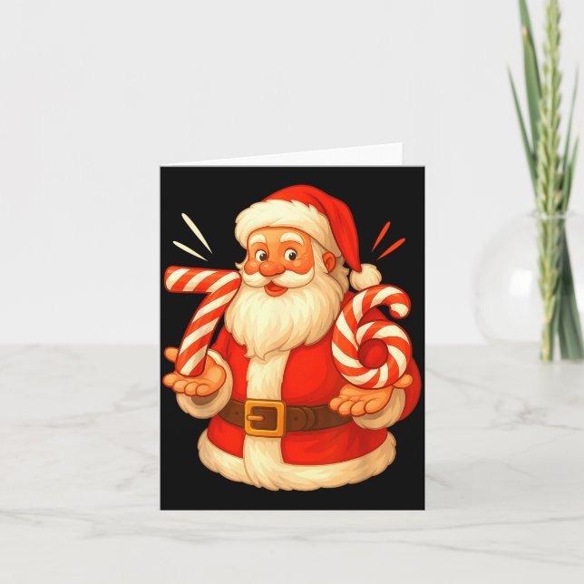 Carte Santa 67 Candy Cane Six Seven Santa Claus Funny Ch (Devant)