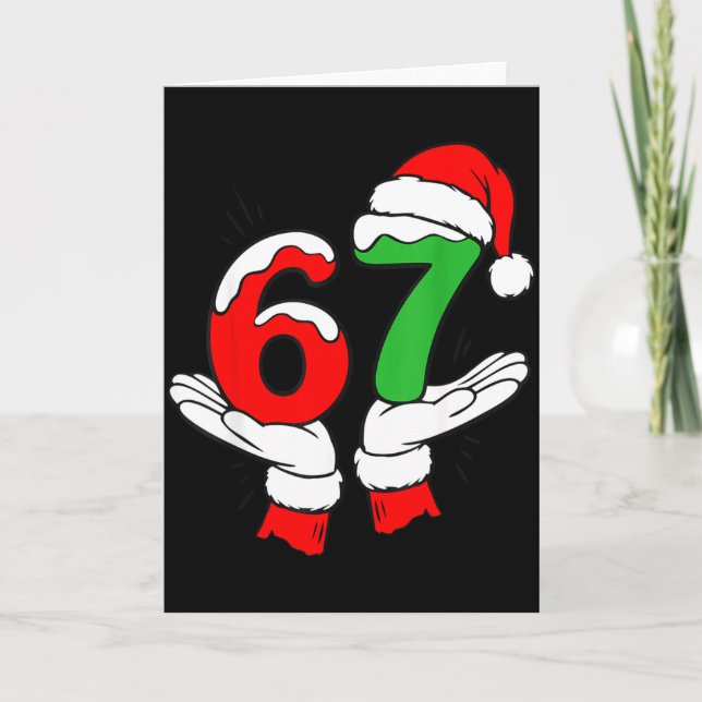Carte Santa 67 Christmas Funny Six Seven Meme 6 7 Meme  (Devant)