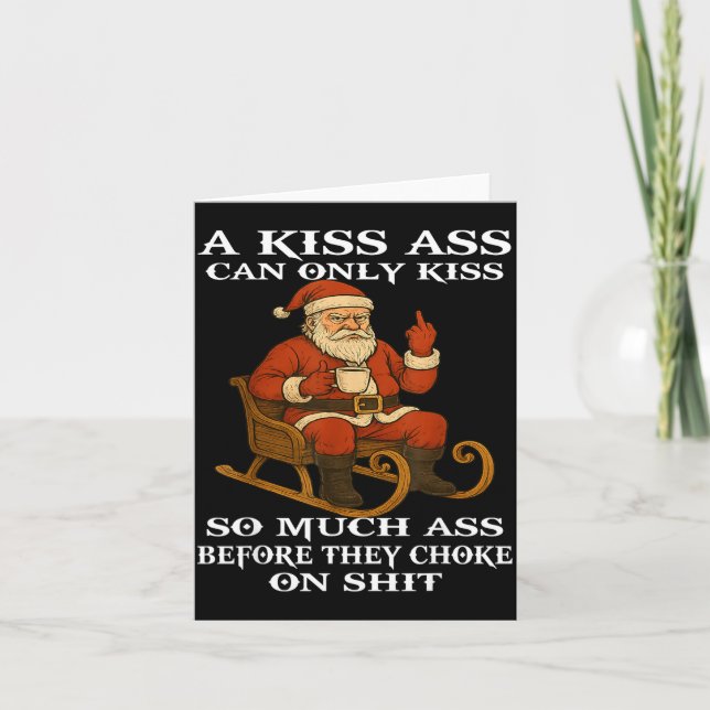 Carte Santa A Kiss Can Only Kiss So Much Before They Cho (Devant)
