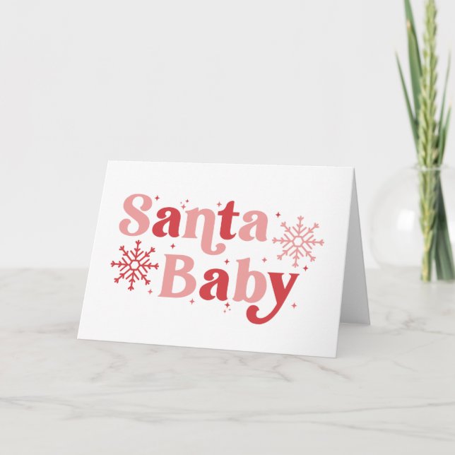Carte Santa Baby - Création de typographie festive pour  (Devant)