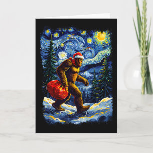 Carte Santa Bigfoot Noël Drôle Sasquatch Croire Va