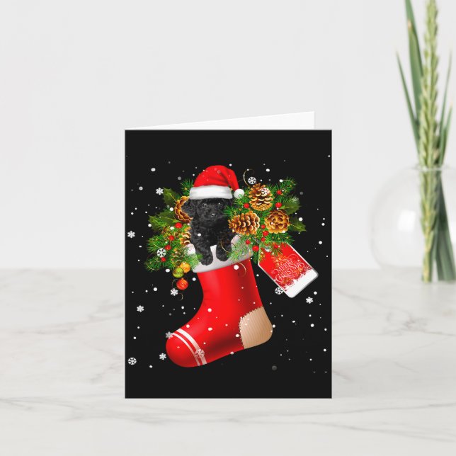 Carte Santa Black Toy Odle In Christmas Sock Pajama  (Devant)
