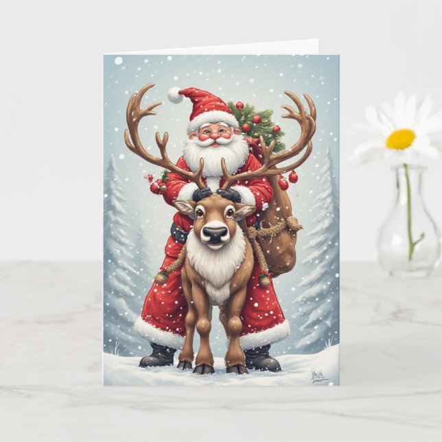 Carte Santa Claus (Petite plante)