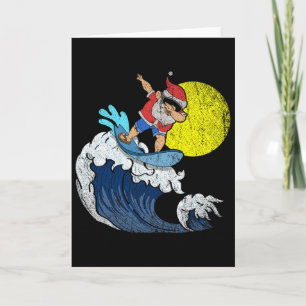 Carte Santa Claus Cool Dabbing Surfant Noël Drôle de I