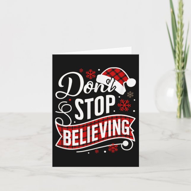 Carte Santa Claus Don't Stop Believing Christmas Letter  (Devant)