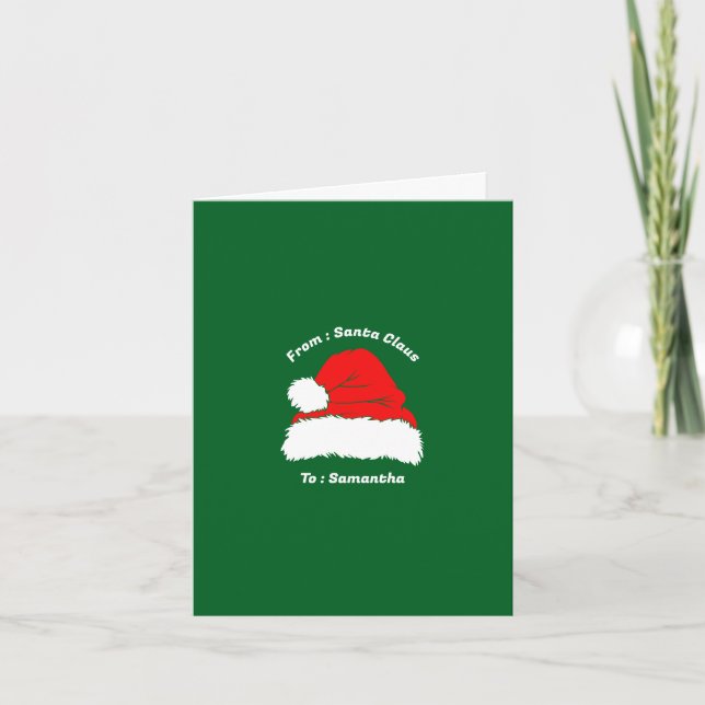 Carte Santa Claus Merry Christmas Custom (Devant)