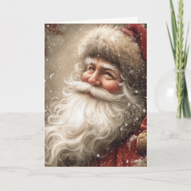 Carte Santa Claus Nostalgic Christmas Folded (Devant)