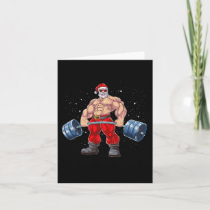 Carte Santa Claus Poids Fitness Fitness Bodybu Noël