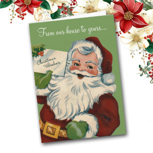 Carte Santa Claus rétro