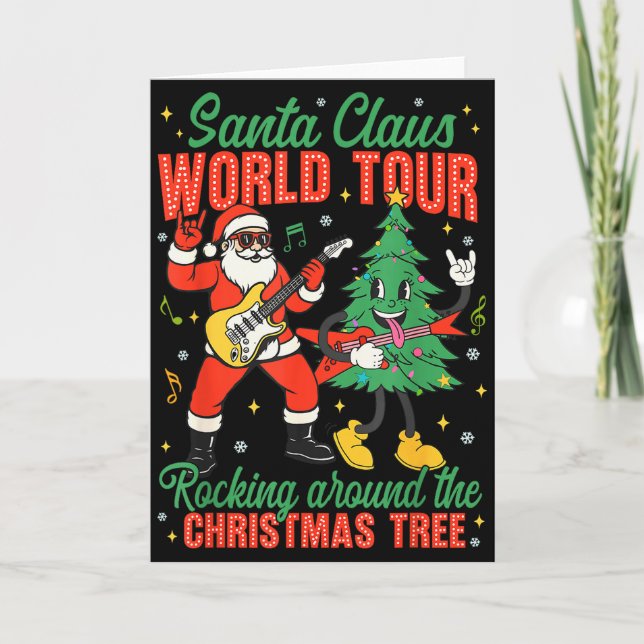 Carte Santa Claus World Tour Rocking Around The Christma (Devant)