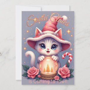 Carte Santa Claws – Conception de chat de vacances migno