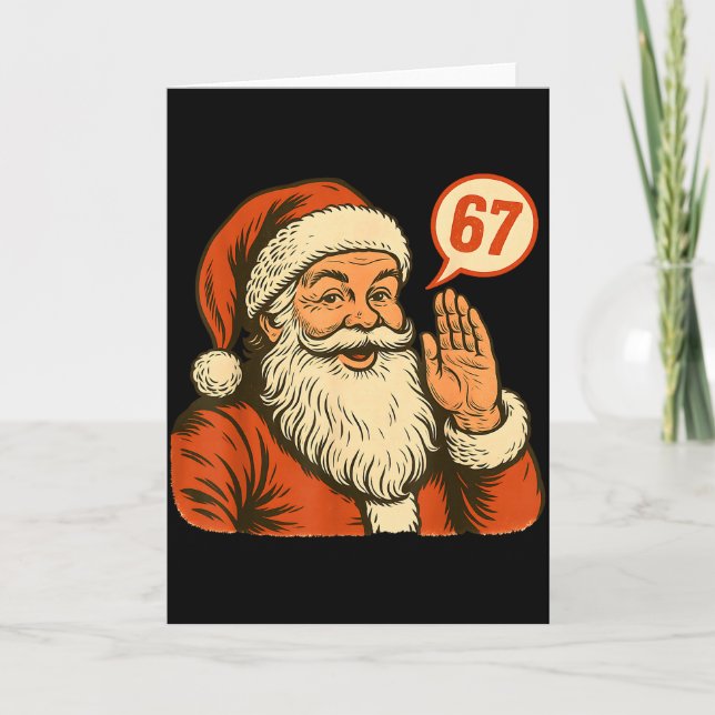 Carte Santa dit 6 7 Six Seven Gen Z Alpha Meme Argot Ch (Devant)