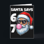 Carte Santa dit Six Sept, 6 7 Gen Alpha Argot Meme Chr<br><div class="desc">Santa dit Six Sept,  6 7 Gen Alpha Argot Meme Noël</div>