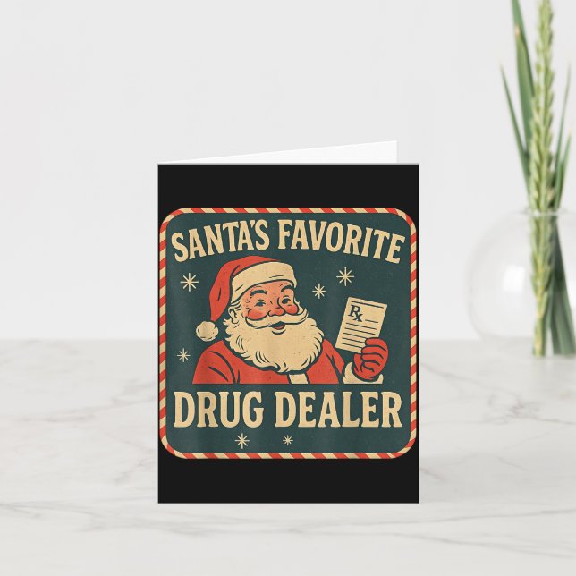 Carte Santa Favorite Drug Er Christmas Pharmacist Health (Devant)