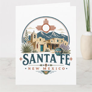 Carte Santa Fe Nouveau-Mexique Architecture Adobe Sud-Ou