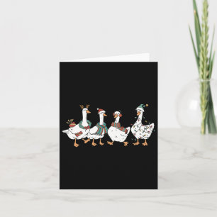 Carte Santa Goose en liberté Joyeux Goosemas Noël 