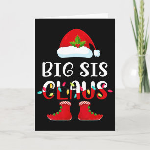 Carte Santa Grande Soeur Claus Elf Correspondance Famill