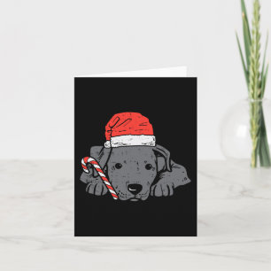 Carte Santa hat pitbull pit chien noël Noël Noël