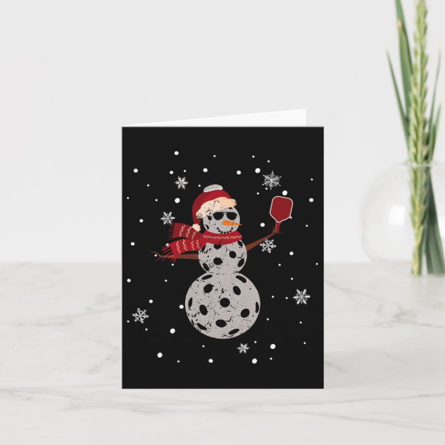 Carte Santa Hat Snowman Famille Xmas Correspondant Pickl (Devant)