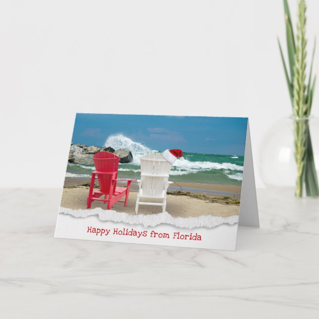 Carte Santa Hat sur Adirondack (Devant)