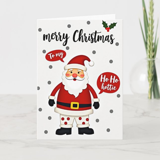Carte Santa Ho Ho Hottie Christmas (Devant)