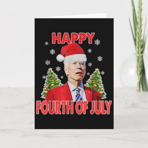 Carte Santa Joe Biden Joyeux 4 juillet Drôle de Noël