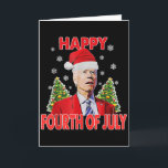 Carte Santa Joe Biden Joyeux 4 juillet drôle Noël joyeux<br><div class="desc">Santa Joe Biden Joyeux 4 juillet drôle Noël joyeux pour femmes hommes</div>