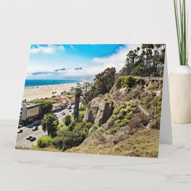 Carte SANTA MONICA CLIFFS Jumbo Greeting Card (Devant)