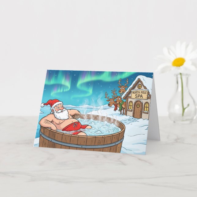 Carte Santa Off Duty (Petite plante)