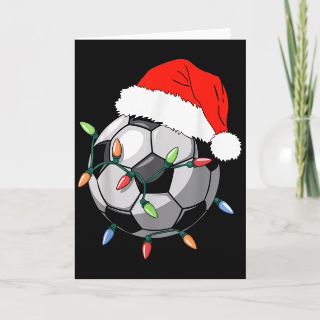 Carte Santa Soccer Ball Shirt Men Youth Boys Christmas P (Devant)