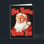 Carte Santa Trump Vintage Vous feriez mieux de faire att<br><div class="desc">Santa Trump Vintage Vous feriez mieux de faire attention Deux faces</div>