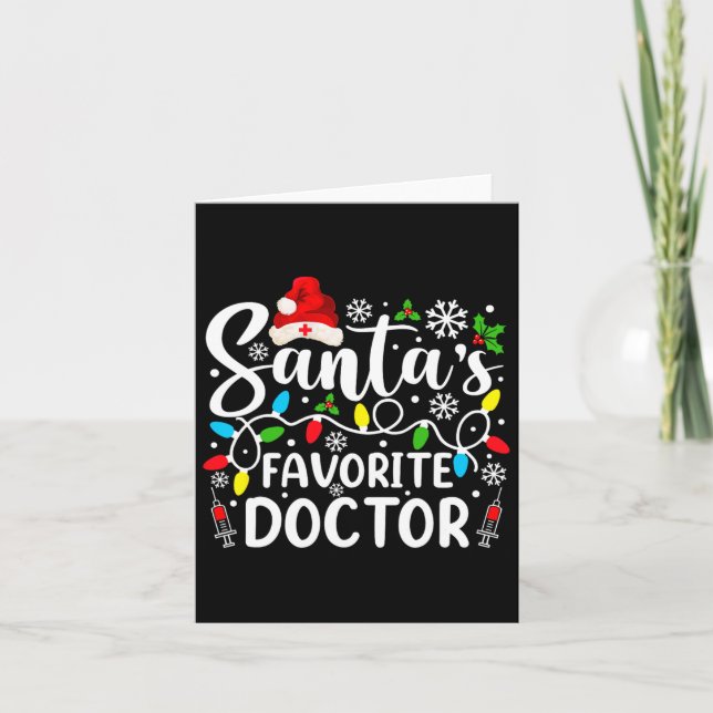 Carte Santas Favori Doctor Funny Noël Famille Matc (Devant)