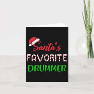 Carte Santas Favori Drummer Cadeau Fun Drum Christmas Pa