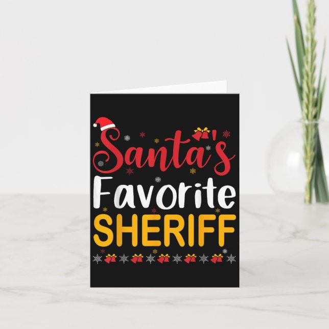 Carte Santas Favori Sheriff Correspondant Famille Pyjama (Devant)