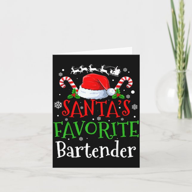 Carte Santa's Favorite Bartender Christmas Party  (Devant)