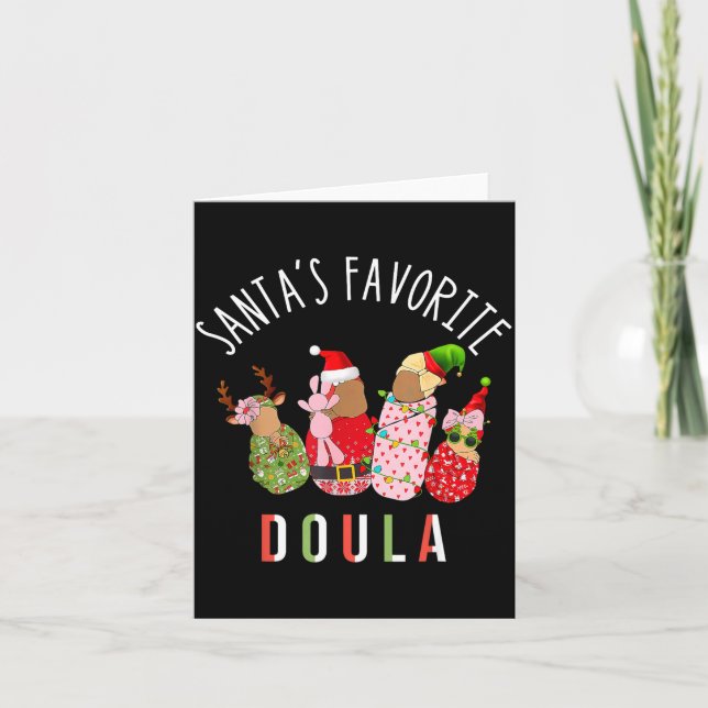 Carte Santa's Favorite Doula Nurse Christmas Stpartum Mi (Devant)