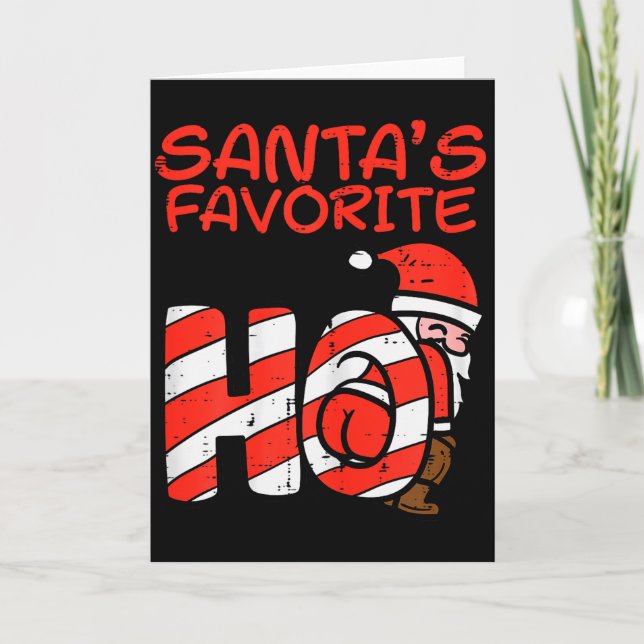 Carte Santas Favorite Funny Naughty Adult Christmas Xmas (Devant)
