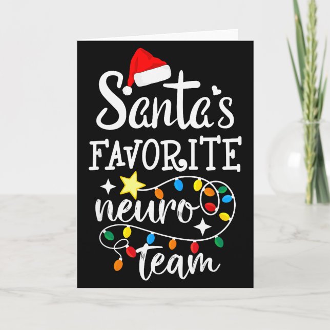 Carte Santa's Favorite Neuro Team Christmas Neurology Nu (Devant)
